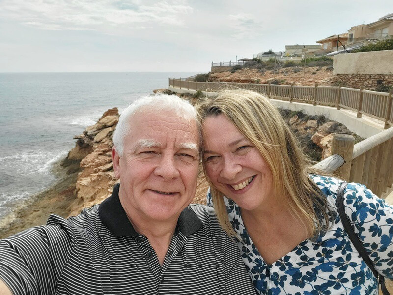 Sean and Karen Amos by the sea - Testimonial